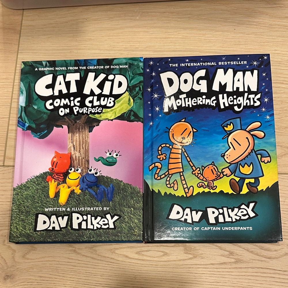 NEW Cat Kid Comic Club and Dog Man Books by Dav Pilkey